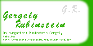 gergely rubinstein business card